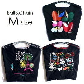 正規品 BALL＆CHAIN ボールアンドチェーン バッグ エコバッグ Mサイズ SEKINE SHOGO フラワー 花柄 アップル リンゴ S.HOPE ネコ 猫 馬 ウサギ Marianne Batlle マリアンヌ バトル パリ エッフェル塔 パリジェンヌ