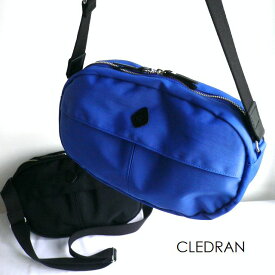 クーポン対象外 レザークリームプレゼント CLEDRAN クレドラン バッグ ナイロン ボディバッグ ショルダー CL3689 PELI OVAL SHOULDER ブルー ブラック