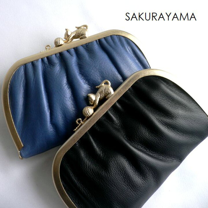 楽天市場】SAKURAYAMA サクラヤマ 折り財布 ミドル 牛革 レザー がま口 