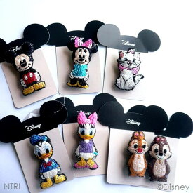 Disney ディズニー 刺繍ミニブローチ tamao world タマオワールド 3512 3513 3514 3515 3575 3576 3655 3659 Mickey ミッキー ミニー ドナルド デイジー チップとデール マリー