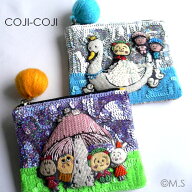 tamao world タマオワールド スパンコール 刺繍 ポーチ コジコジ COJI-COJI POC 3759 3760 キノコ マッシ…