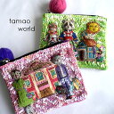 tamao world タマオワールド スパンコール 刺繍 ポーチ Maypole Dance Hotel POC 3231 3232 3667 3668 3669 3692 3857 猫 ネコ パンダ 白鳥