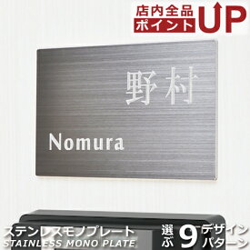 【ポイントアップ&クーポン】表札 ステンレス 戸建 二世帯 【 55x91mm 】 小さめ コンパクト かわいい おしゃれ オーダーメイド 特注 長方形 名入れ 銘板 ネームプレート 名刺サイズ 目印 玄関 簡単 小型 表札