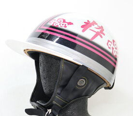 TNK TR-40C 峠 CORK HELMET 旧車 コルク半ヘルメット パールホワイト/ピンク 【粋】 フリーサイズ