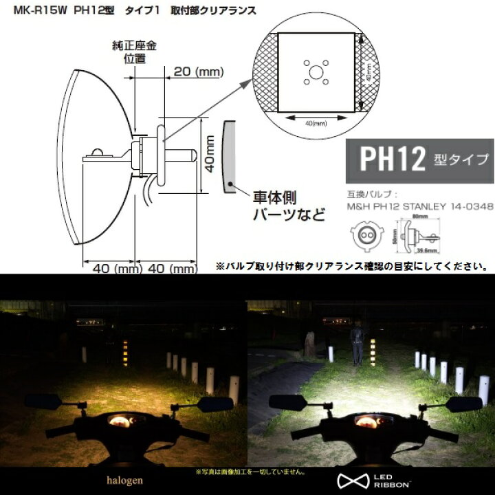 楽天市場】サインハウス LEDヘッドライト PH12 アドレスV125/G(K5-K9 