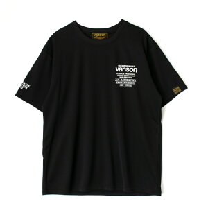 【在庫有り 即納】バンソン VANSON ドライ メッシュTシャツ VS23807S ブラック/ホワイト 吸汗/速乾 DRY MESH T-SHIRTS 【あす楽対応 送料無料】