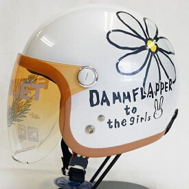 レディース FLOWER フラワージェット ヘルメット パールホワイト FREE(57〜58cm) SUNUP/SL-001