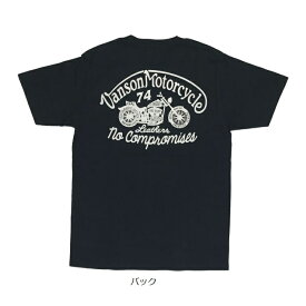 VANSON バンソン MOTORCYCLE Pt. S/S 半袖Tシャツ 882V070 ブラック 【あす楽対応 送料無料】