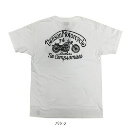 VANSON バンソン MOTORCYCLE Pt. S/S 半袖Tシャツ 882V070 ホワイト 【あす楽対応 送料無料】