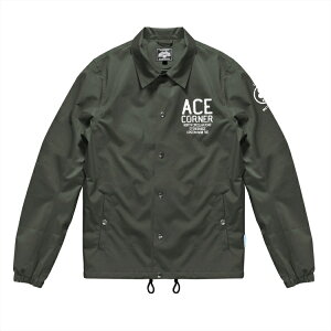 【在庫有り 即納】 エースカフェロンドン ウォータープルーフ コーチジャケット AS2501WS モスグリーン
