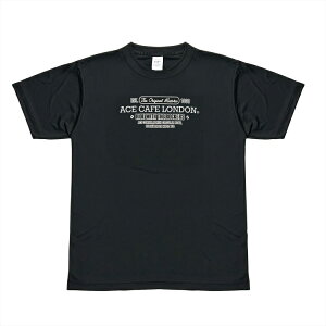 【在庫有り 即納】 エースカフェロンドン ACE CAFE DRY-Tシャツ ”カフェレーサー” AA015DT ブラック
