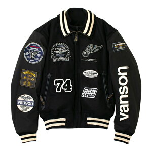 y݌ɗL [z VANSON o\ VS25107W A[hWPbg ubN/AC{[ AWARD JACKET ElbNEH[}[