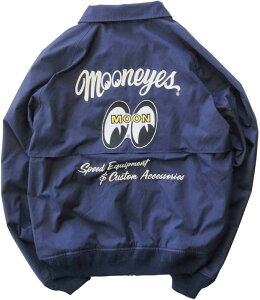�y�݌ɂ��� ���[�zMOONEYES ���[���A�C�Y HARRINGTON JACKET OMJ-043 �l�C�r�[ �n�����g���W���P�b�g NAVY