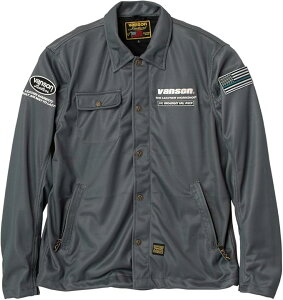 �y�݌ɂ��� ���[�zVANSON �o���\�� TVS2603S ���b�V�� �R�[�`�W���P�b�g �O���C/�A�C�{���[ MESH COACH JACKET �v���e�N�^�[���� GRAY