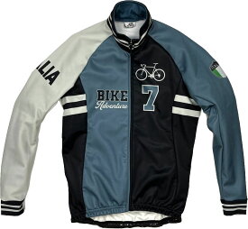 7-ITA（セブン・アイティーエー）メンズ サイクル ウェア 7ITA Stadium Bike Jacket Black/Blue ウインタージャケット セブンイタリア