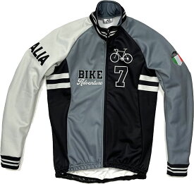 7-ITA（セブン・アイティーエー）メンズ サイクル ウェア 7ITA Stadium Bike Jacket Black/Grey ウインタージャケット セブンイタリア