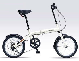 折り畳み自転車 16インチ6段変速折りたたみ自転車 マイパラス M-103 (アイボリー)（MYPALLAS M-103） 折畳み自転車【送料無料・メーカー直送・代引不可】