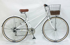 SAIMOTO(サイモト)27アネモネ 6Sオート (ホワイト) BAA規格適合車 耐摩耗タイヤ クロスバイク