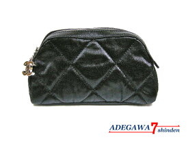 シャネル（CHANEL）★パリビアリッツ・ポーチ・コスメポーチ・ブラック・ココマーク・シルバー金具★新品同様品■アデ川質店 新田店■【質屋出店】【中古】