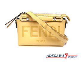 フェンディ（FENDI）★バイザウェイ ミニ・スモール・ロゴ・ショルダーバッグ・レザー・クリームイエロー・8BL145★新品同様～美品■アデ川質店 新田店■【質屋出店】【中古】