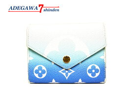 ルイ・ヴィトン（LOUIS VUITTON）★バイ ザ プール・ヴィクトリーヌ・コンパクト・ウォレット・ブルー・ファスナー付・三つ折り財布・M80387■アデ川質店 新田店■【質屋出店】【中古】