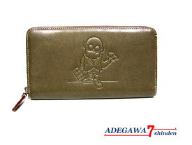 バリー（BALLY）★カールフランツ・レザー・ラウンドファスナー・長財布・カーキグレー・BALEN CA/11・4224336★新品同様品■アデ川質店 新田店■【質屋出店】【中古】