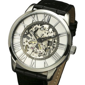 Salvatore Marra 腕時計 メンズ SM16101 SSWH 手巻き式 ミヨタ社製ムーブメント 3気圧防水 革ベルト ケース経 42mm