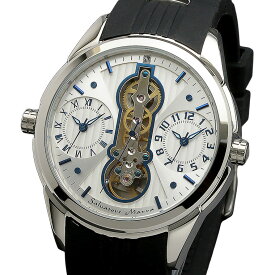 Salvatore Marra 腕時計 メンズ SM18113 SSWHBL クオーツ 5気圧防水 ラバーベルト ケース経 46mm
