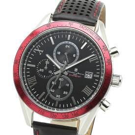 Salvatore Marra 腕時計 メンズ SM19108 SSBKRD2 クオーツ クロノグラフ 10気圧防水 革ベルト ケース経 42mm