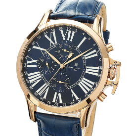 Salvatore Marra 腕時計 メンズ SM23101 PGBL クオーツ カレンダー機能 10気圧防水 革ベルト ケース経 48mm