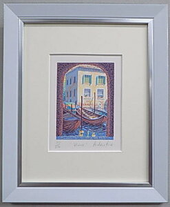 【アートバーゲン会場】3,300円人気イギリス人画家のミニ版画作品ヴェネチア・アンドリュー・プライス