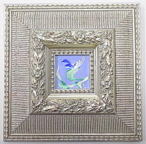 【アートバーゲン会場】11,000円京都の人気日本画科・上大迫博のミニアチュール作品晨(露草)