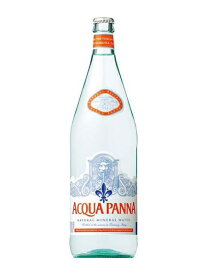 アクアパンナ（ACQUA PANNA） 無炭酸水 グラス(ビン) 1ケース（1000ml×12本） [硬度108.0/中硬水/イタリア産]