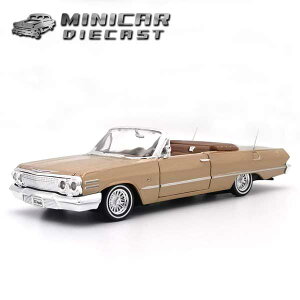 1/24 ������ �~�j�J�[ 1963 Chevrolet Impala CONV. �V�����p���S�[���h 63�N �V�{���[ �C���p�� �R���o�[�`�u�� WELLY�А� lowrider ���[���C�_�[