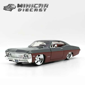 1/24 箱入り ミニカー 1967 CHEVROLET IMPALA グレー ワインレッド 1967年 シボレー インパラ アメ車 CHEVY シェビー Lowrider ローライダー ジャダトイズ jada