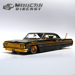 1/26 ������ �~�j�J�[ 1964 CHEVROLET IMPALA SS �u���b�N �S�[���h �V�{���[ �C���p�� CHEVY �V�F�r�[ �A���� Lowrider ���[���C�_�[ �}�C�X�g maisto mijo �~�W��