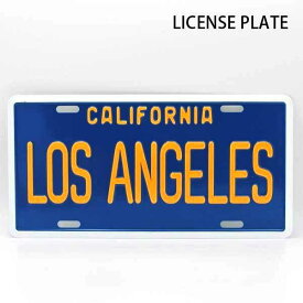 カリフォルニア ロサンゼルス ナンバープレート USサイズ ブルー CALIFORNIA LOS ANGELES ライセンスプレート ガレージ 装飾 青 西海岸 インテリア カーアクセサリー アメリカ 雑貨