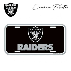 レイダース ナンバープレート ライセンスプレート カーアクセサリー カー用品 車 車用品 カスタム プレート 装飾 飾り インテリア ガレージ ブラック raiders NFL RAIDERS アメフト アメリカンフ
