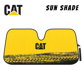 CAT サンシェード イエロー ブラック caterpillar キャタピラー ロゴ 車用 車 日よけ UVカット 遮光 サンセット フロントガラス フロント カー用品 断熱 紫外線対策 駐車 汎用 重機 カーアクセサリー 車用サンシェード SUNSHADE アメリカ 雑貨