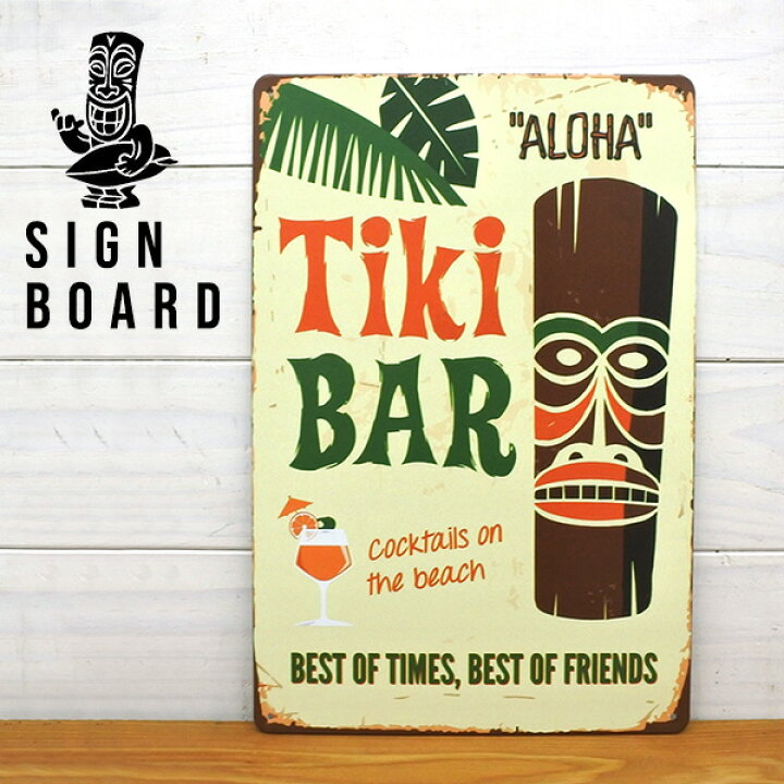 楽天市場】サインプレート TIKI ティキ ハワイアン ハワイ hawaii bar 