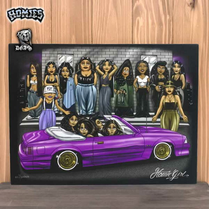 楽天市場 Dga アートパネル 壁掛け Homies キャンバス Homie Girls ブラック ファブリックパネル ホーミーズ ホーミー ガールズ Lowrider ローライダー チカーノ チカーナ チカーノスタイル チカーノファッション インテア アメリカ 雑貨 アメリカ雑貨とミニカーのアイカム