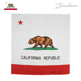 カリフォルニア バンダナ CALIFORNIA FLAG BANDANA 州旗 大判 ハンカチ 西海岸 REPUBLIC BEAR カリフォルニア ベアー アメリカ 雑貨