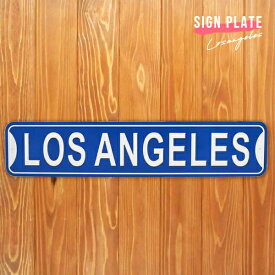 LOS ANGELES ロサンゼルス サインプレート ティンサイン ブルー 看板 壁掛け サイン LA カリフォルニア おしゃれ インテリア アメリカ雑貨 装飾
