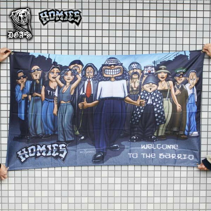 楽天市場 Dga バナー 壁掛け Homies Welcome To The Barrio ホーミーズ ホーミーガール インテリア フラッグ タペストリー 大判 Lowrider ローライダー チカーノ チカーノファッション チカーノスタイル アメリカ 雑貨 アメリカ雑貨とミニカーのアイカム