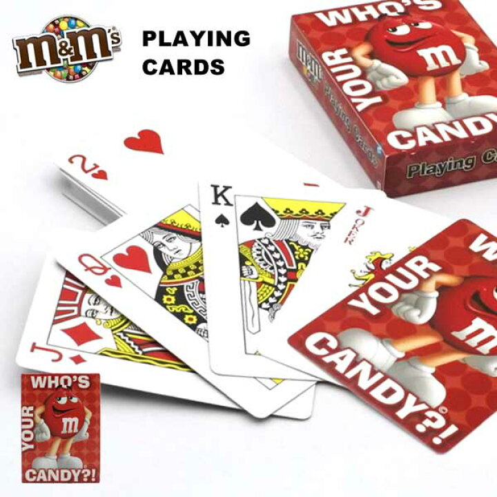 楽天市場 M M S トランプ Who S Your Candy レッド カード プレイングカード M Ms グッズ アメリカ直輸入 公式ライセンス品 キャラクターグッズ カードゲーム パーティー ポーカー マジック 手品 エムアンドエムズ ネコポス発送可能 アメリカ 雑貨とミニカーのアイカム