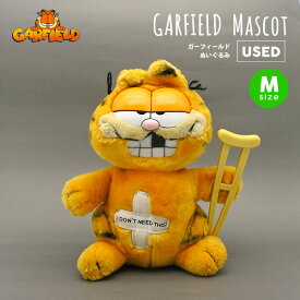 海外直輸入 USED品 ガーフィールド ぬいぐるみ M ヴィンテージ品 GARFIELD キャラクター 松葉杖 けが オレンジ マスコット かわいい Vintage インテリア 置物 人形 猫 ネコ インテリア ディスプレイ 飾り 装飾 アメリカン レア ヴィンテージ アメ車 アメリカ 雑貨