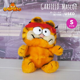 海外直輸入 USED品 ガーフィールド ぬいぐるみ S ヴィンテージ品 オレンジ ハチマキ レッド スポーツ キャラクター マスコット かわいい プレゼント インテリア ガレージ ビンテージ おしゃれ 車 車内 装飾 飾り カーアクセサリー 人形 猫 GARFIELD アメリカ 雑貨
