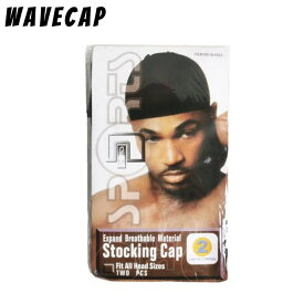 ストッキング ウェーブキャップ 2枚セット STOCKING WAVE CAP ブラック Black HIPHOP ヒップホップ ダンス ダンサー ストリート おしゃれ 帽子 ヘア アクセサリー アメリカ 雑貨