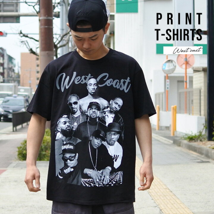 楽天市場】Tシャツ 半袖 メンズ ブラック West coast ウエストコースト 