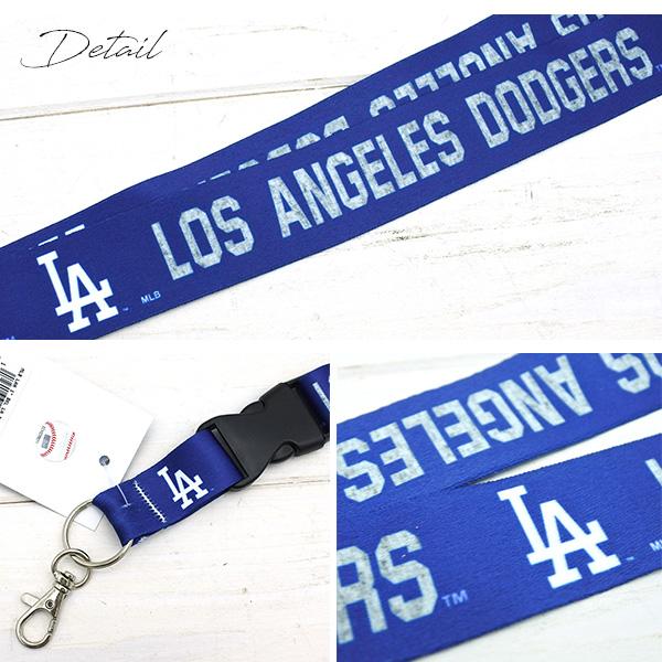 ドジャース リボンキーホルダー ブルー MLB dodgers LA LOS ANGELES